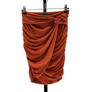 Majorelle 'Destiny' Orange Polyester Mini Skirt Size S