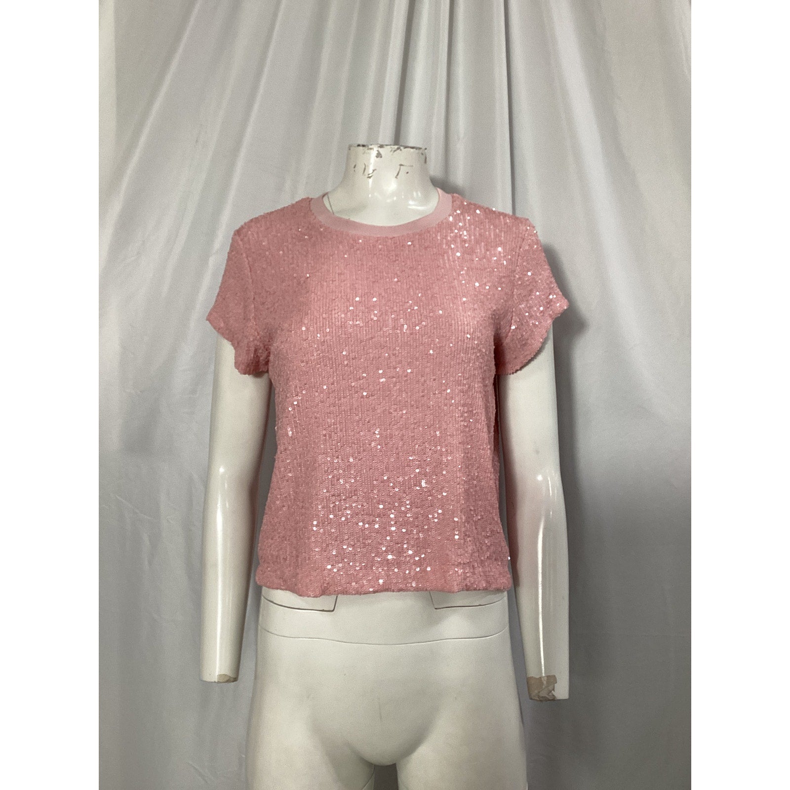 Generation Love 'Kai' Pink Sequined T-Shirt Size XS