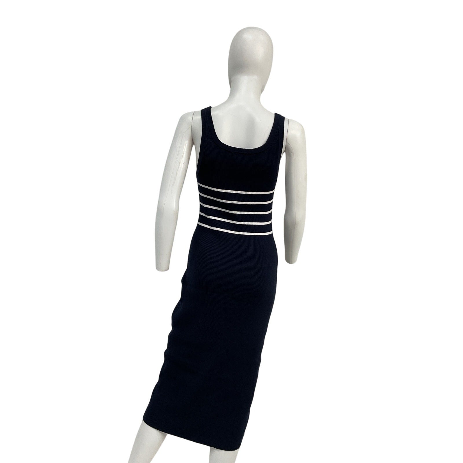 Hatch 'The Kristen' Blue Viscose Ribbed Knit Tank Dress Size 3
