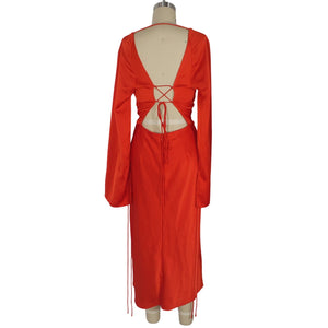 L'Academie Sleek Red Connor Midi Size M Dress