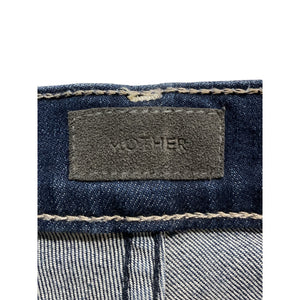 Mother High Rise Blue Insider Crop Step Fray Denim Jeans Size 27