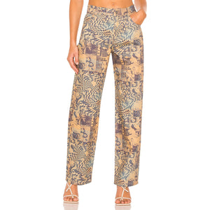 Miaou Graphic Multicolor Fargo Pants Size XS