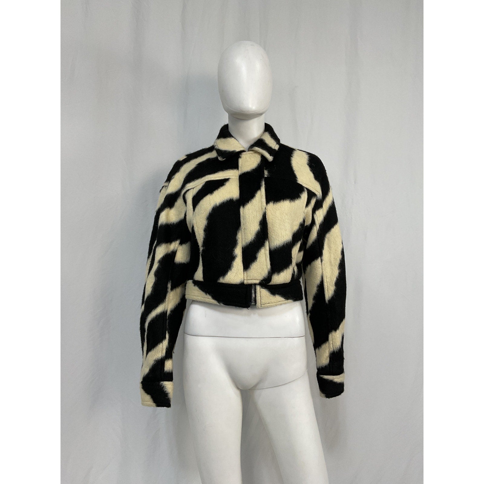 Iro 'Eraki' Black Acrylic Jacket Size 34