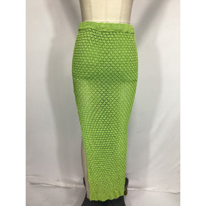 Ser.O.Ya 'Sandy' Green Crochet Skirt Size M