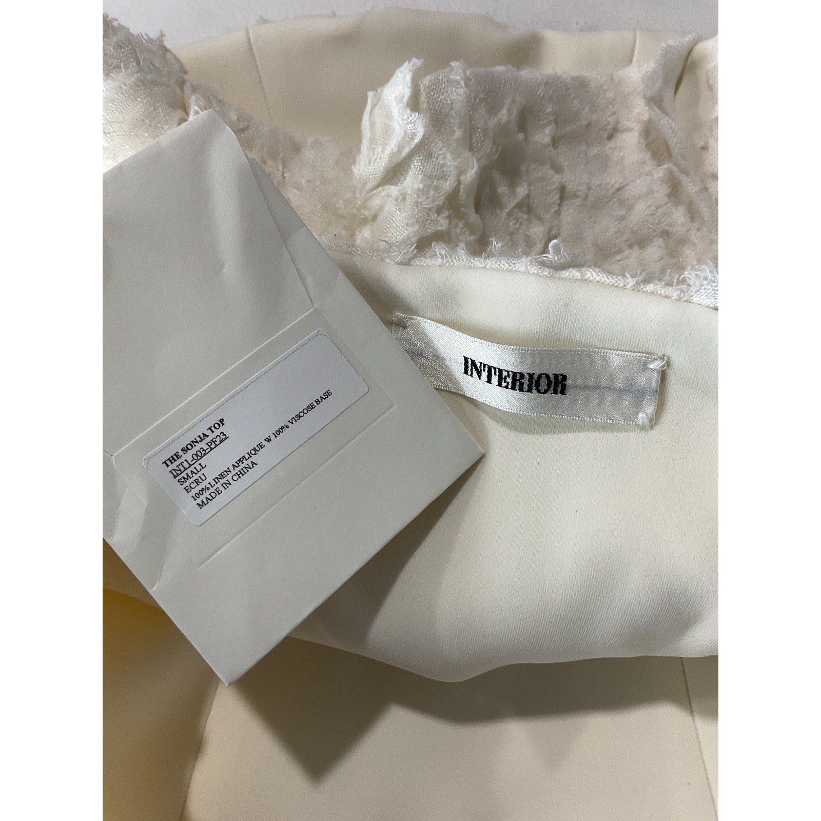 Interior The 'Sonja' White Linen Tube Top Size S - NWT