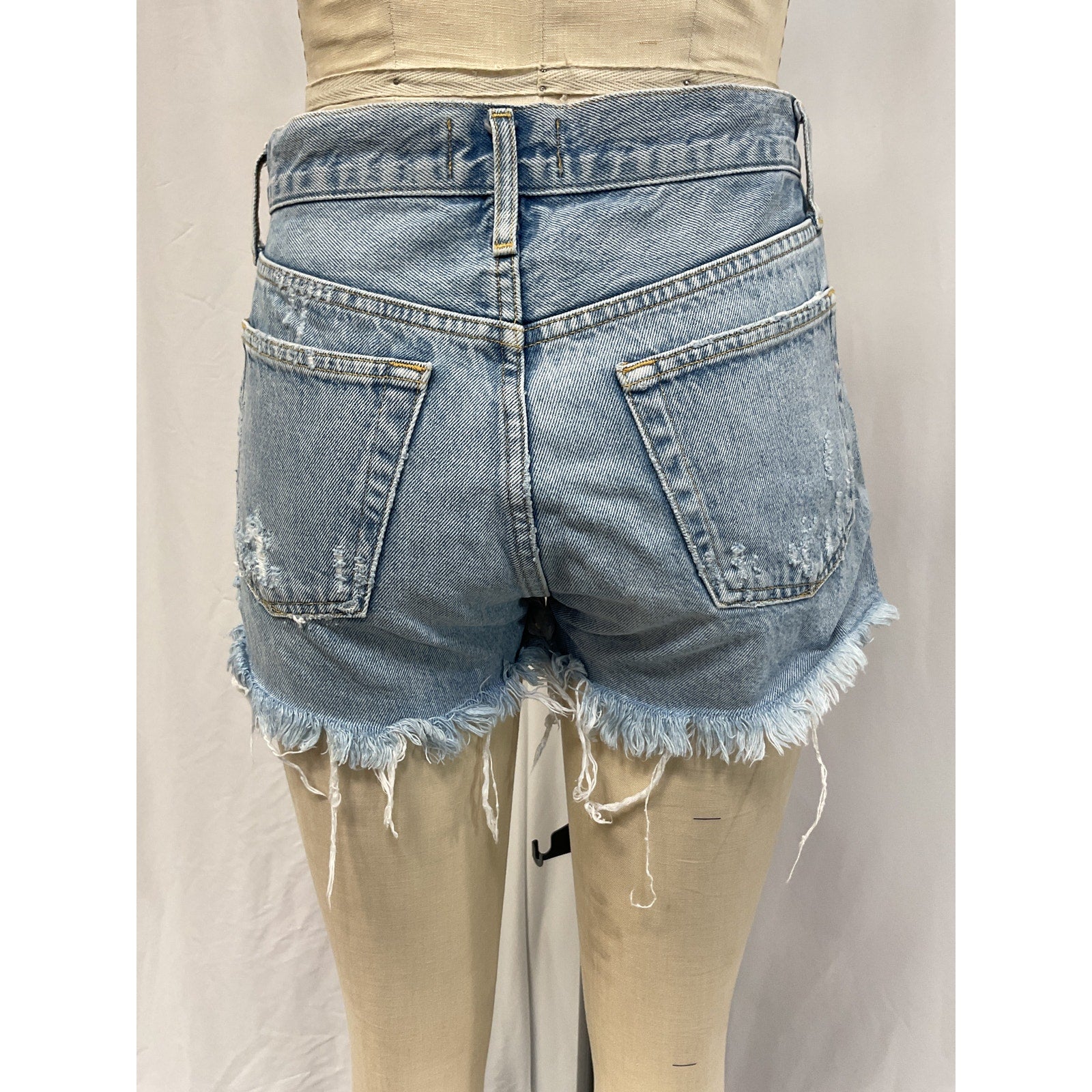 Agolde 'Parker' Blue Denim Jean Short Size 25