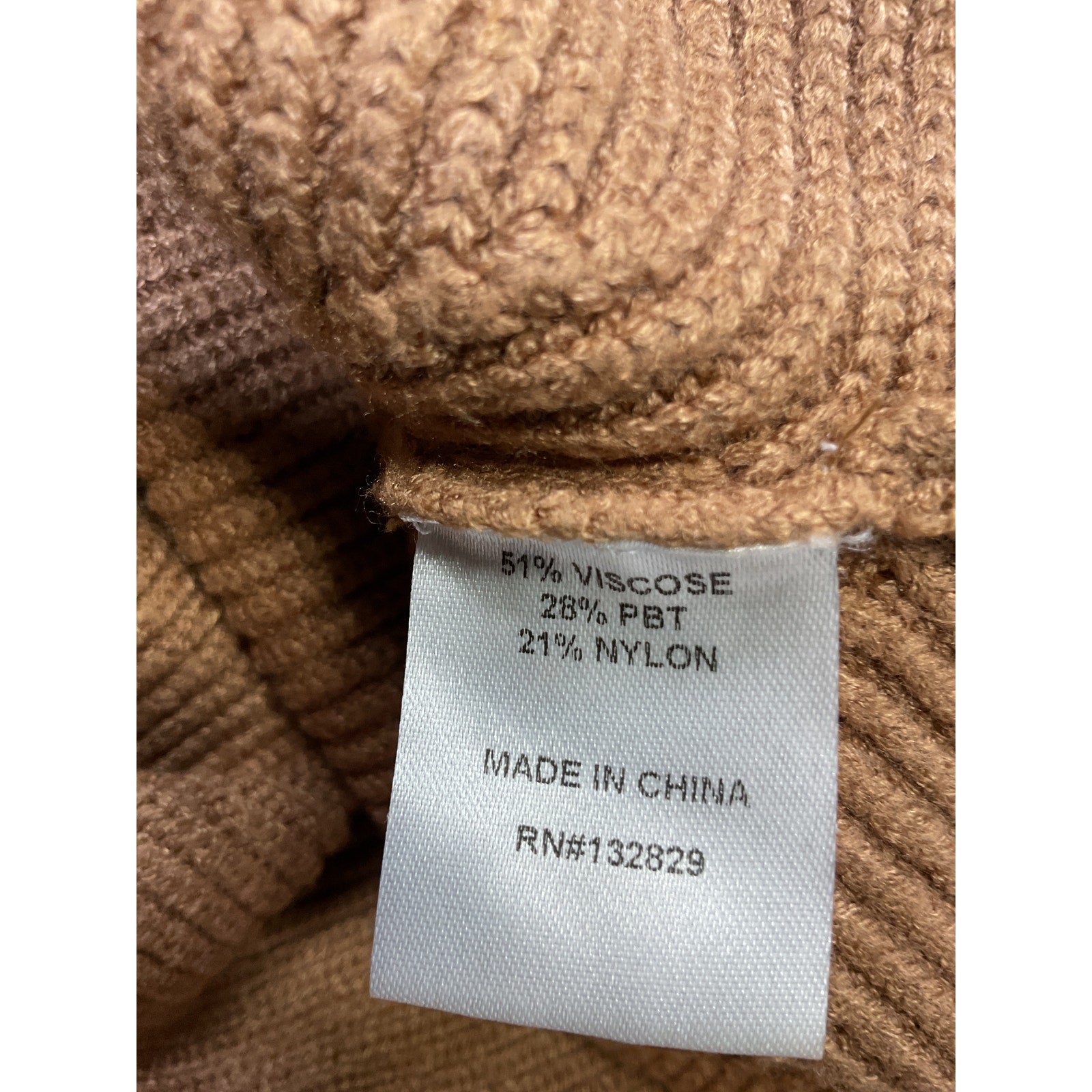 L'Academie 'Maven' Brown Turtleneck Crop Top Size S