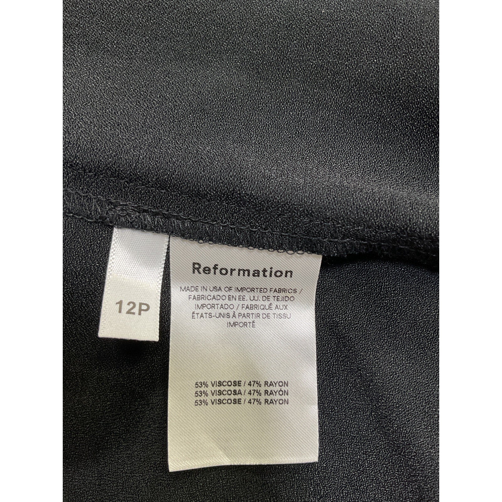 Reformation 'Petites' Black Alva Jumpsuit Size 12 P - NWT