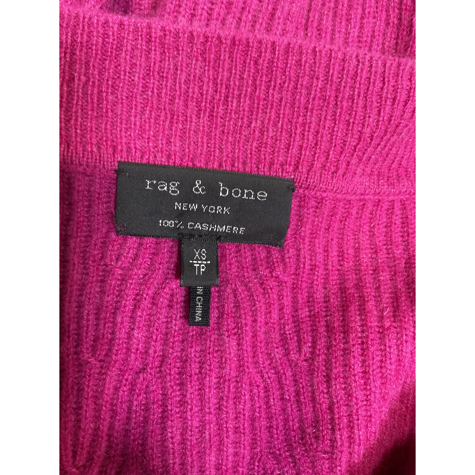 Rag & Bone 'Pierce' Pink Cashmere Slim-Fit V Neck Sweater Size XS