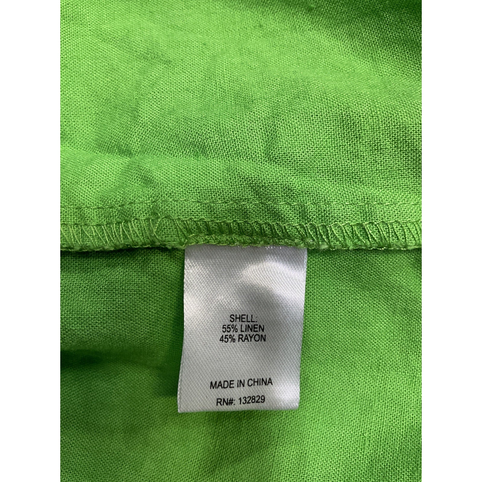 L'Academie 'The Janeiro' Green Linen Mini Dress Size M