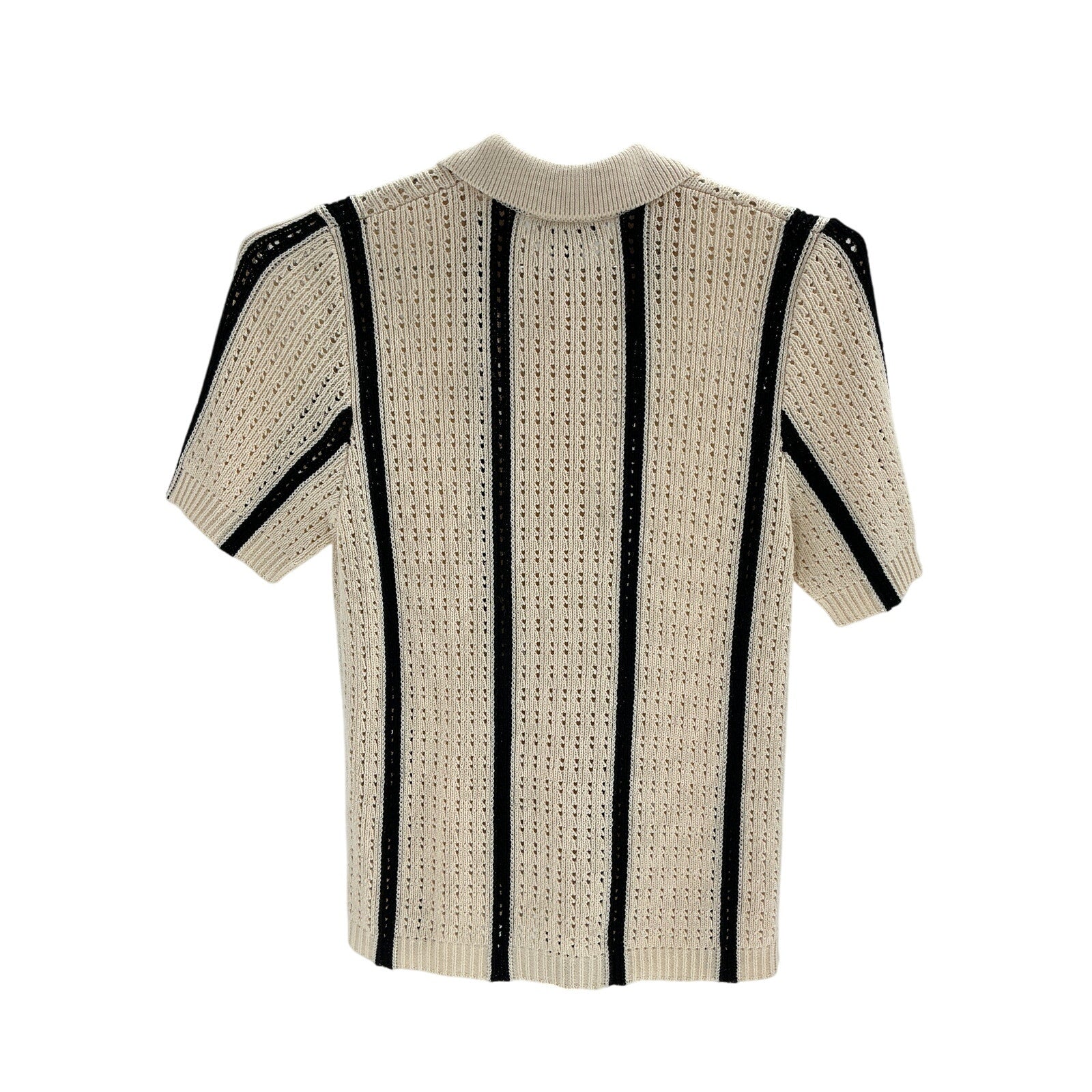 Anine Bing 'Alexis' Beige Cotton Collared Sweater Size XS