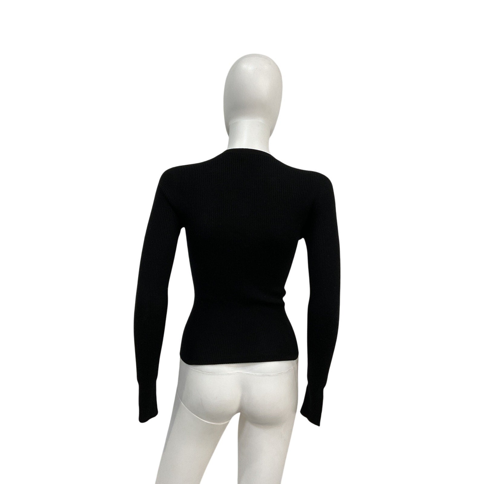 Reformation 'Samuel' Black Merino Wool Crew Sweater Size XS