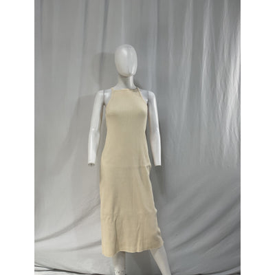 Vince 'Rib' White High Neck Tank Dress Size S