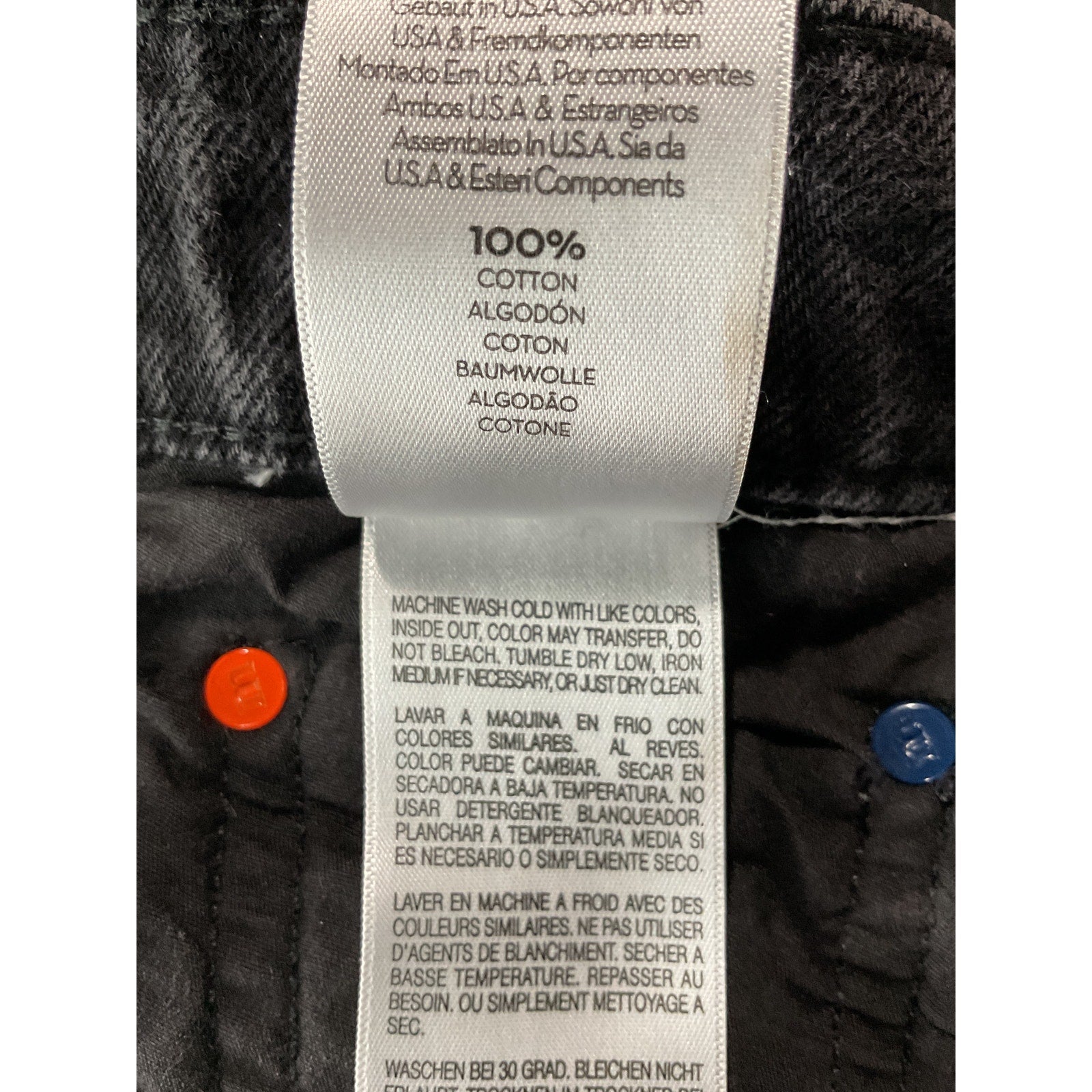 Mother Snacks! High Waisted Double Black Cotton Stack Hover Denim Jean Size 27