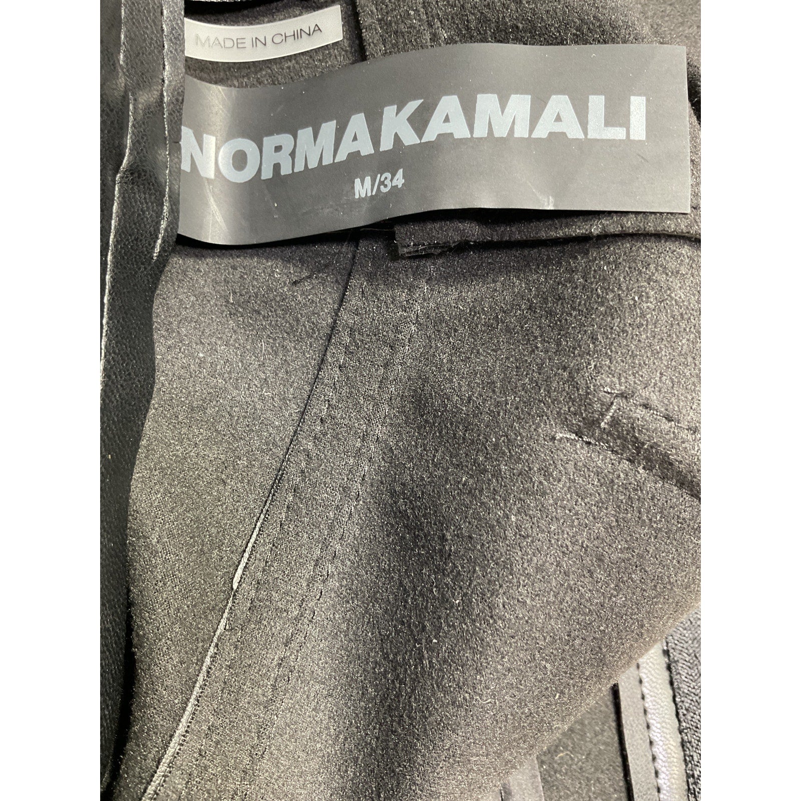 Norma Kamali Black Polyurethane High-Rise Faux Leather Shorts Size M