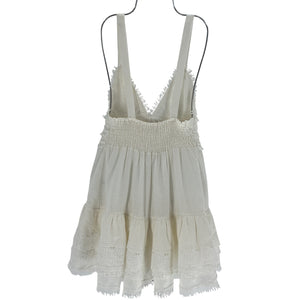 Waimari Lace Trimmed White Charlotte Dress Size L