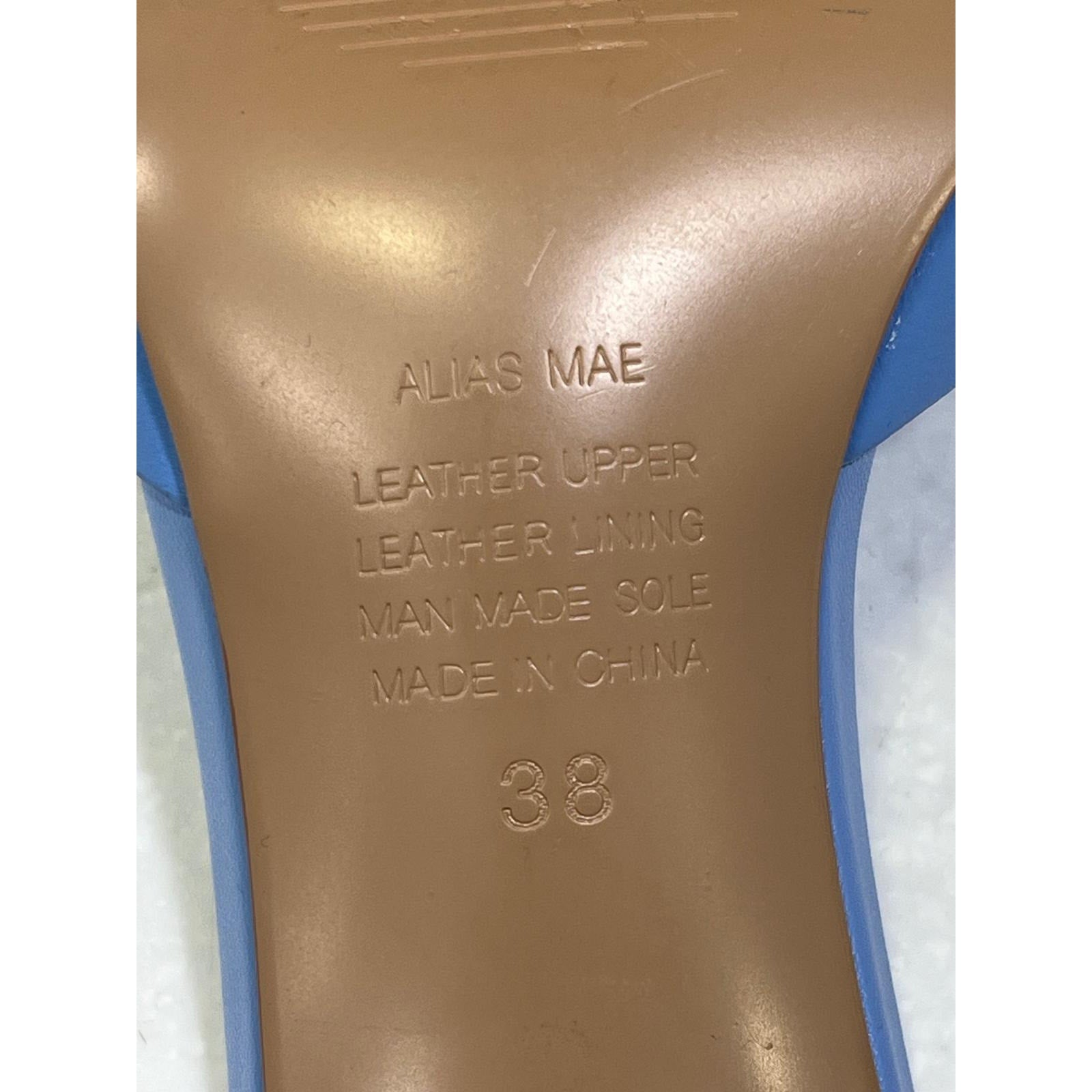 Alias Mae 'Liza' Blue Leather Mule Sandal Size 8