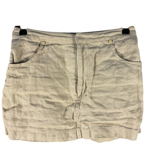 L'Academie Linen Tan Allana Skort Size XS