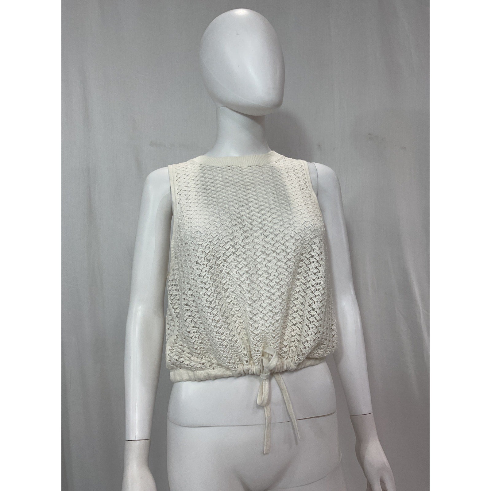 Alice + Olivia 'Tevin' White Crop Tank Size S