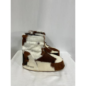 Moon Boot Icon No Lace Brown Rubber Pony Boot Size 9