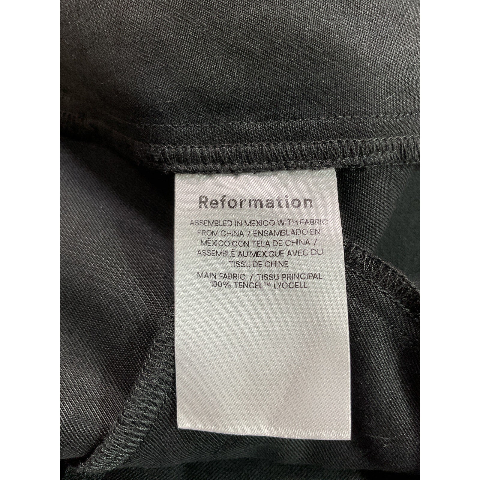 Reformation 'Mason' Black Cropped Pant Size 2