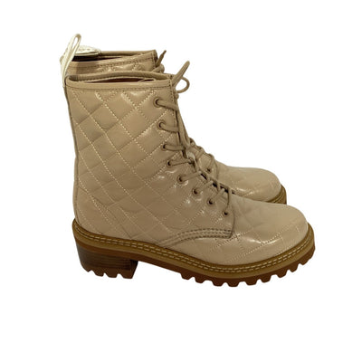 See By Chloé Quilted Light Pastel Pink Jodie Combat Boots Size EU 38/ US 8