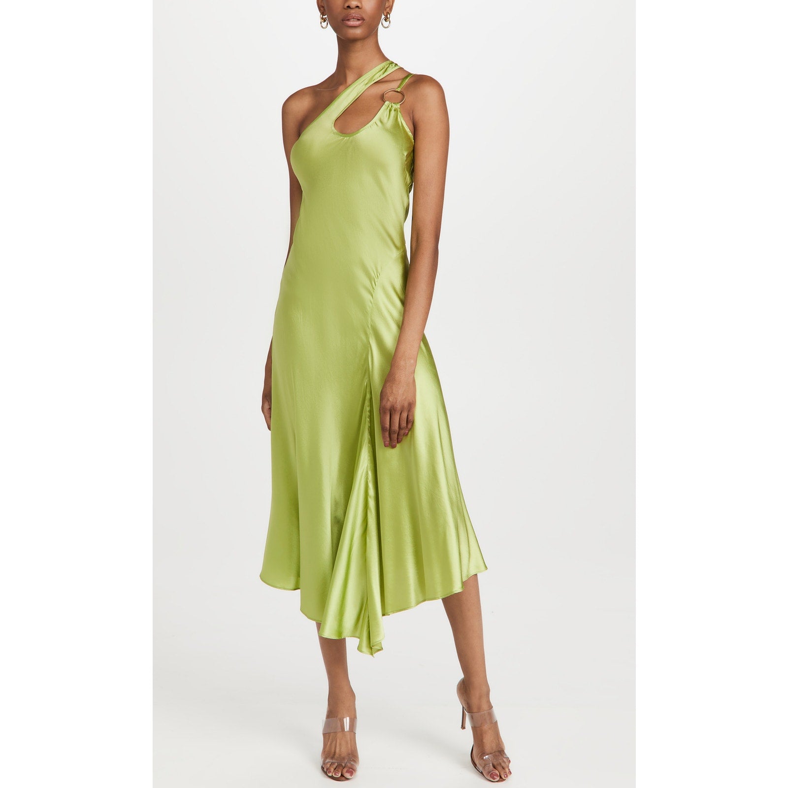 Cult Gaia 'Gwenyth' Green Silk Dress Size S