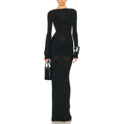 Helsa 'Josephine' Black Acetate Dress Size S - NWT