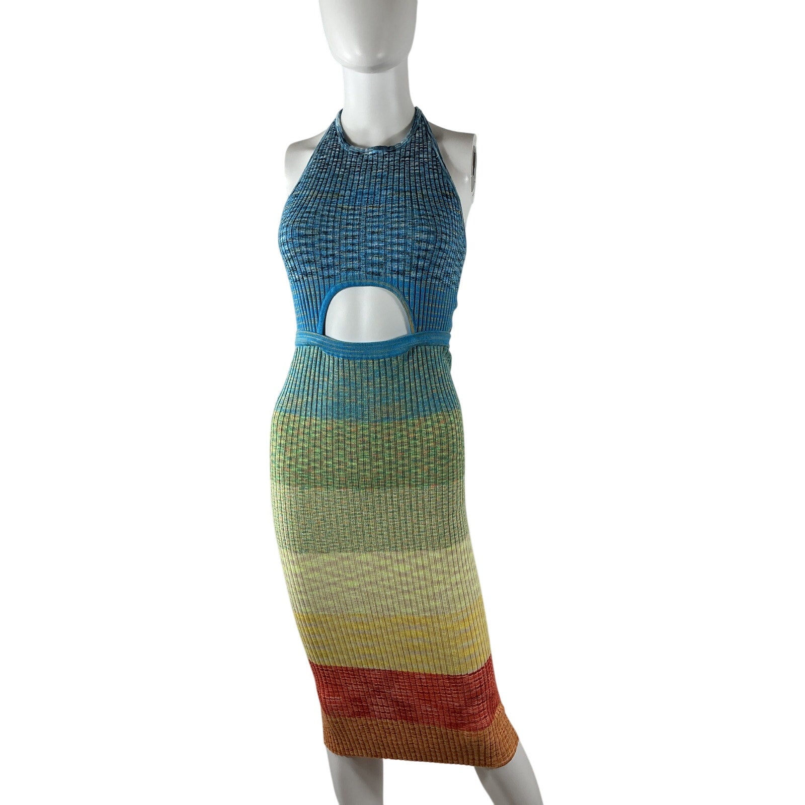 Staud 'Edesia' Blue Rayon Dress Size M