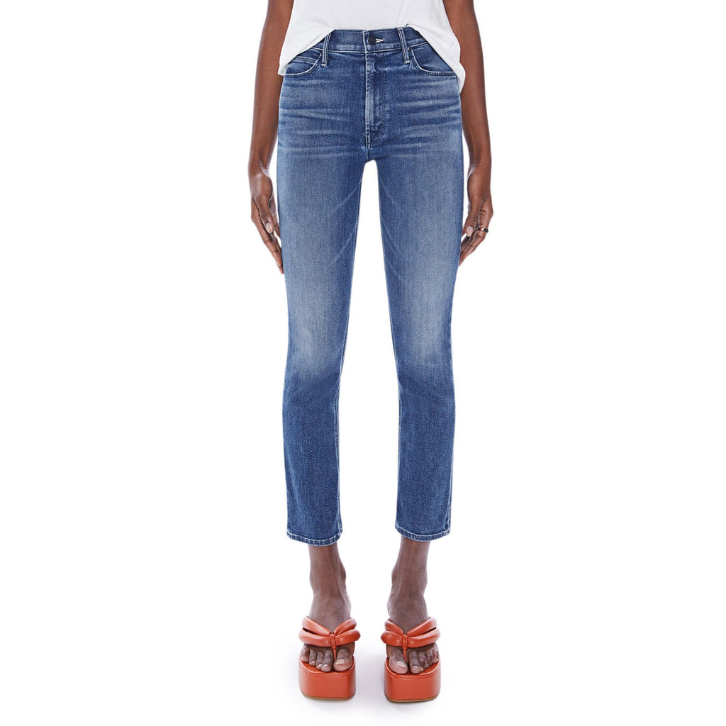 Mother 'The Dazzler' Blue Cotton High Waist Ankle Straight Leg Denim Jean Size 27