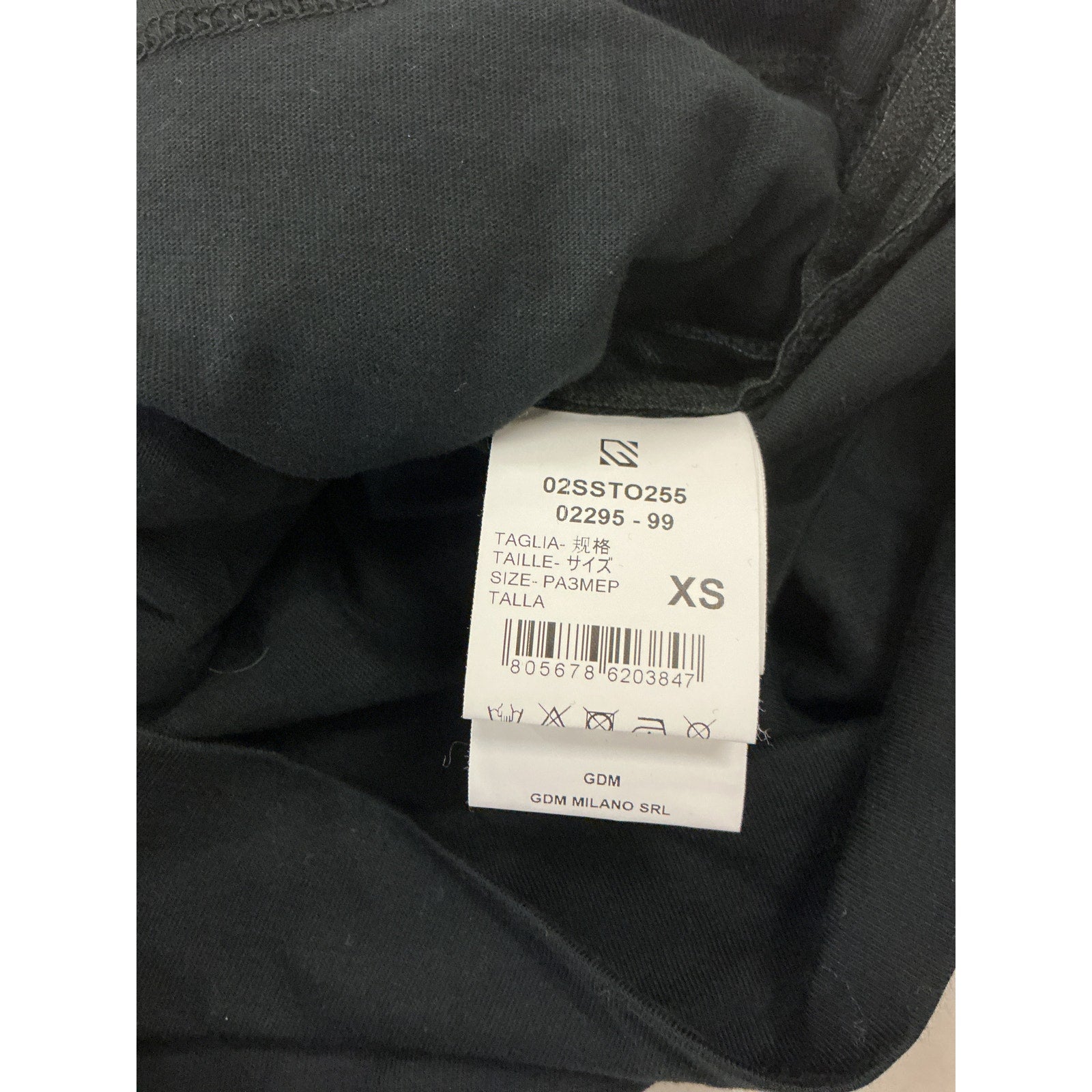 Giuseppe Di Morabito 'Cropped' Black T-Shirt Size XS - NWT