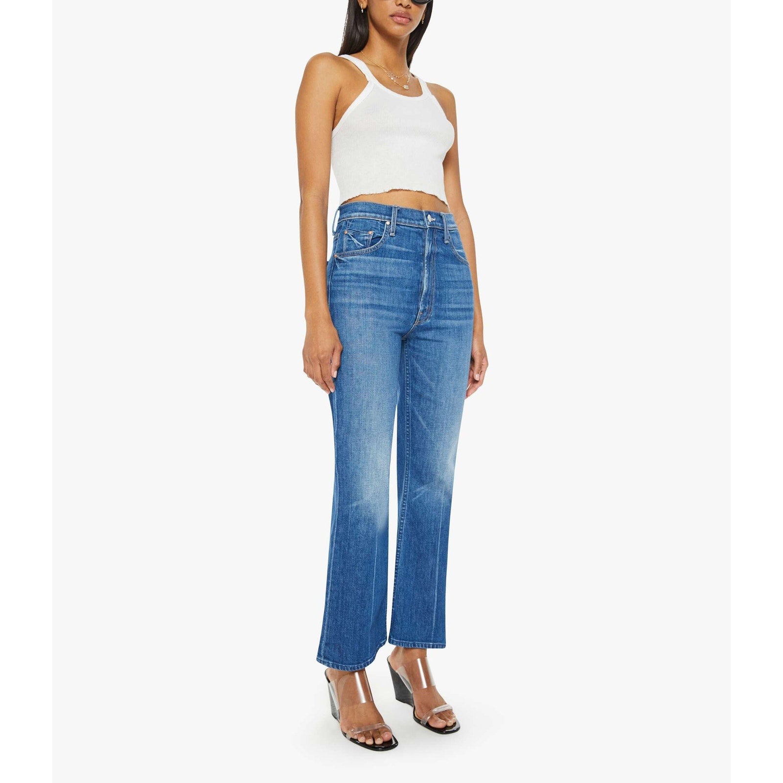 Mother 'The Scooter' Blue Cotton Ankle Denim Jean Size 25