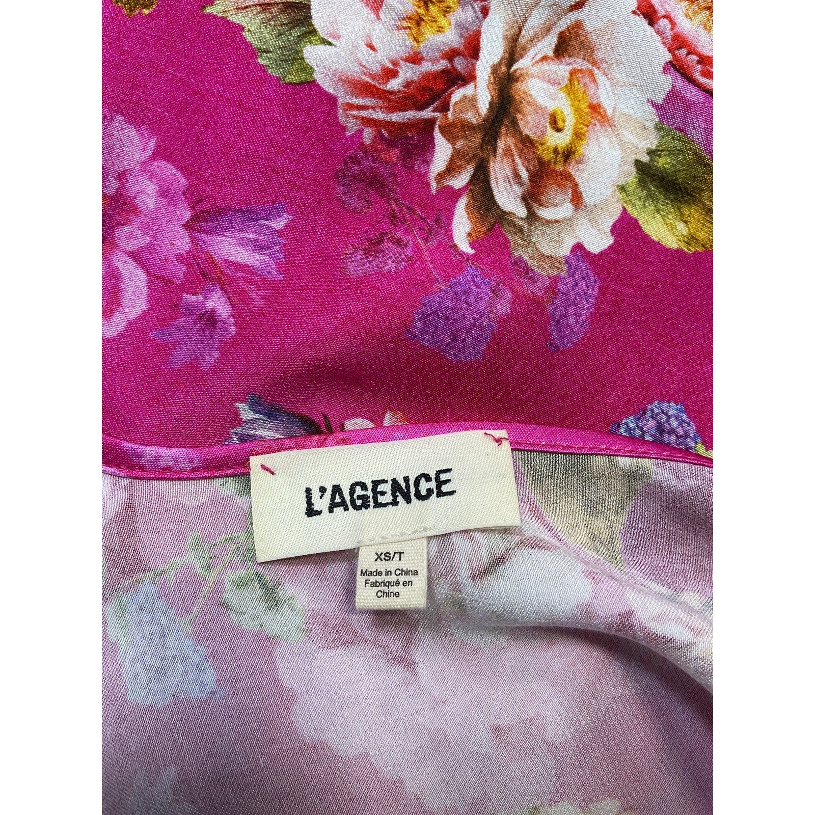 L'Agence 'Lexi' Pink Satin Camisole Top Size XS