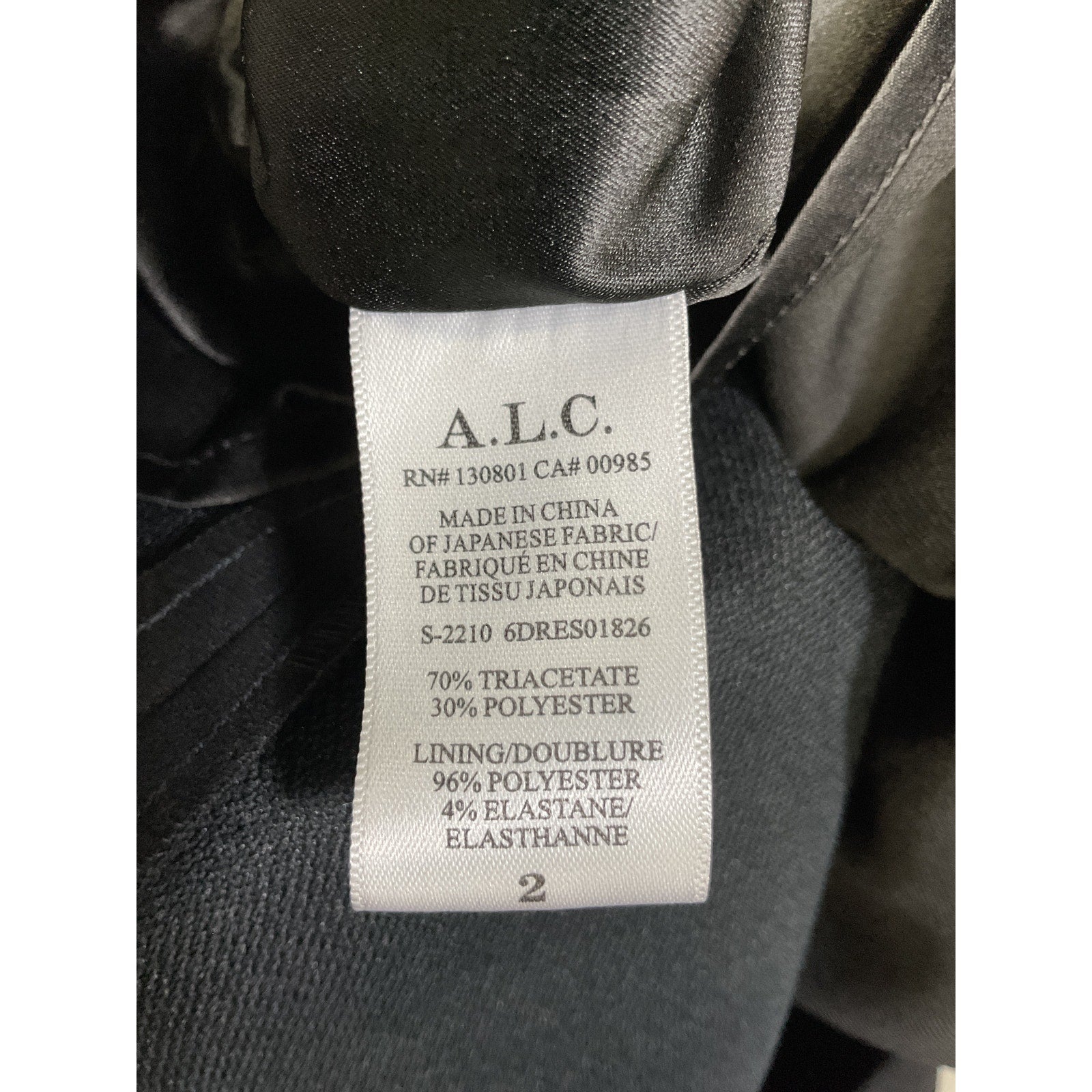 A.L.C. 'Hazel' Black Cut Out Crystal Embellished Ponte Dress Size 2