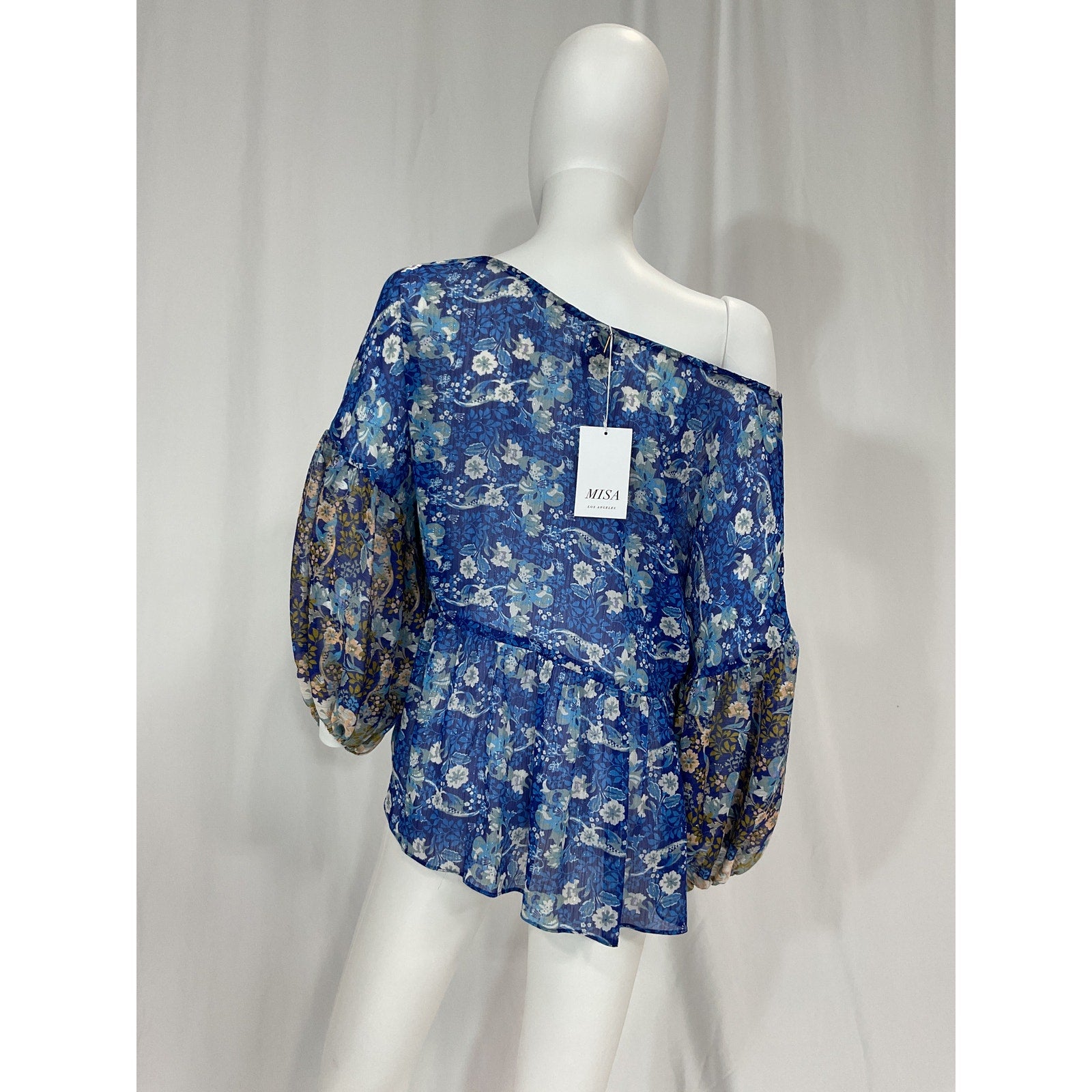 Misa Los Angeles 'Joa' Blue Voile Top Size XS - NWT