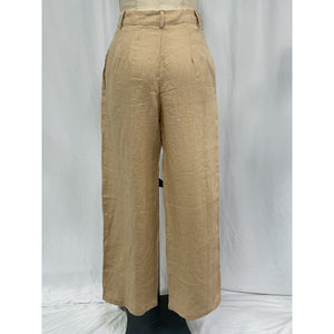 Faithfull The Brand El Toro Tan Linen Pants Size S