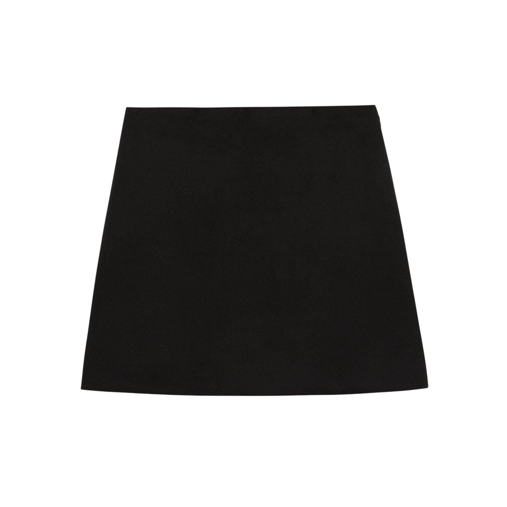 Theory High-Waist Black Wool Mini Skirt Size 2