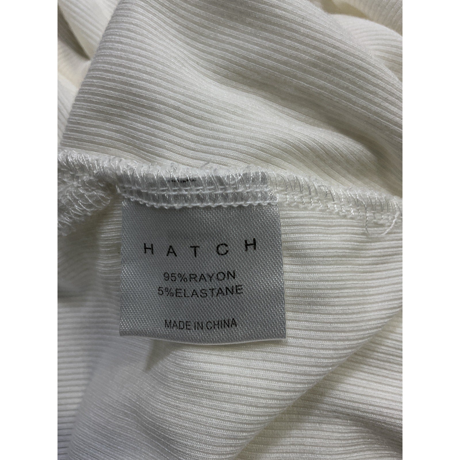 Hatch 'The Softest' White Rib Nursing Henley V Neck Top Size 1