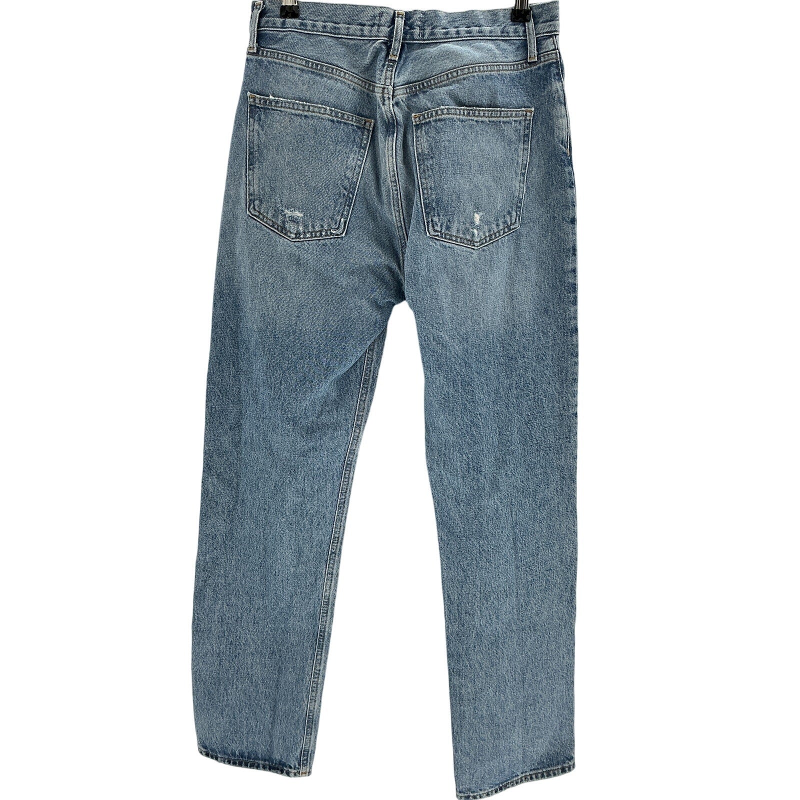 Agolde '90S' Blue Cotton Mid Rise Straight Fit Jeans Size 28