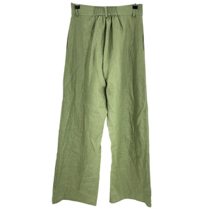 Faithfull The Brand Linen Green Ida Pants Size 4