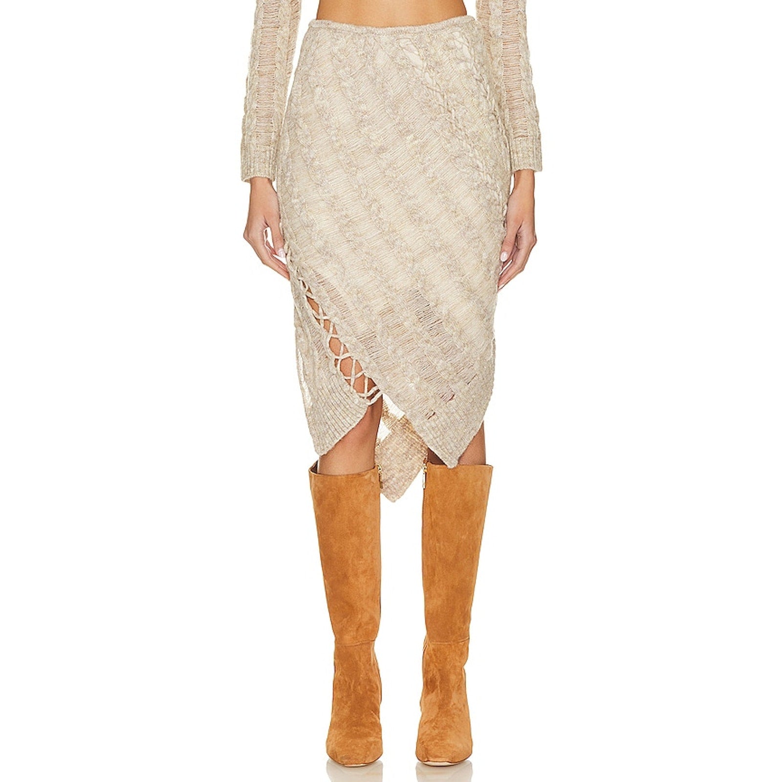 Cult Gaia 'Saphire' Tan Skirt Size S