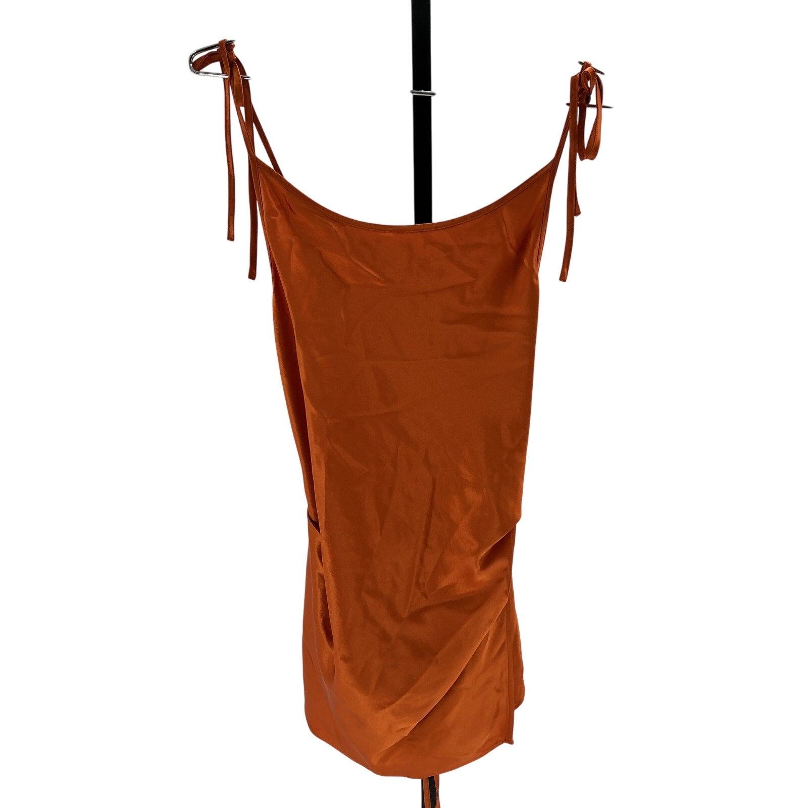 Acne Studios Satin Orange Sleeveless Top Size 38