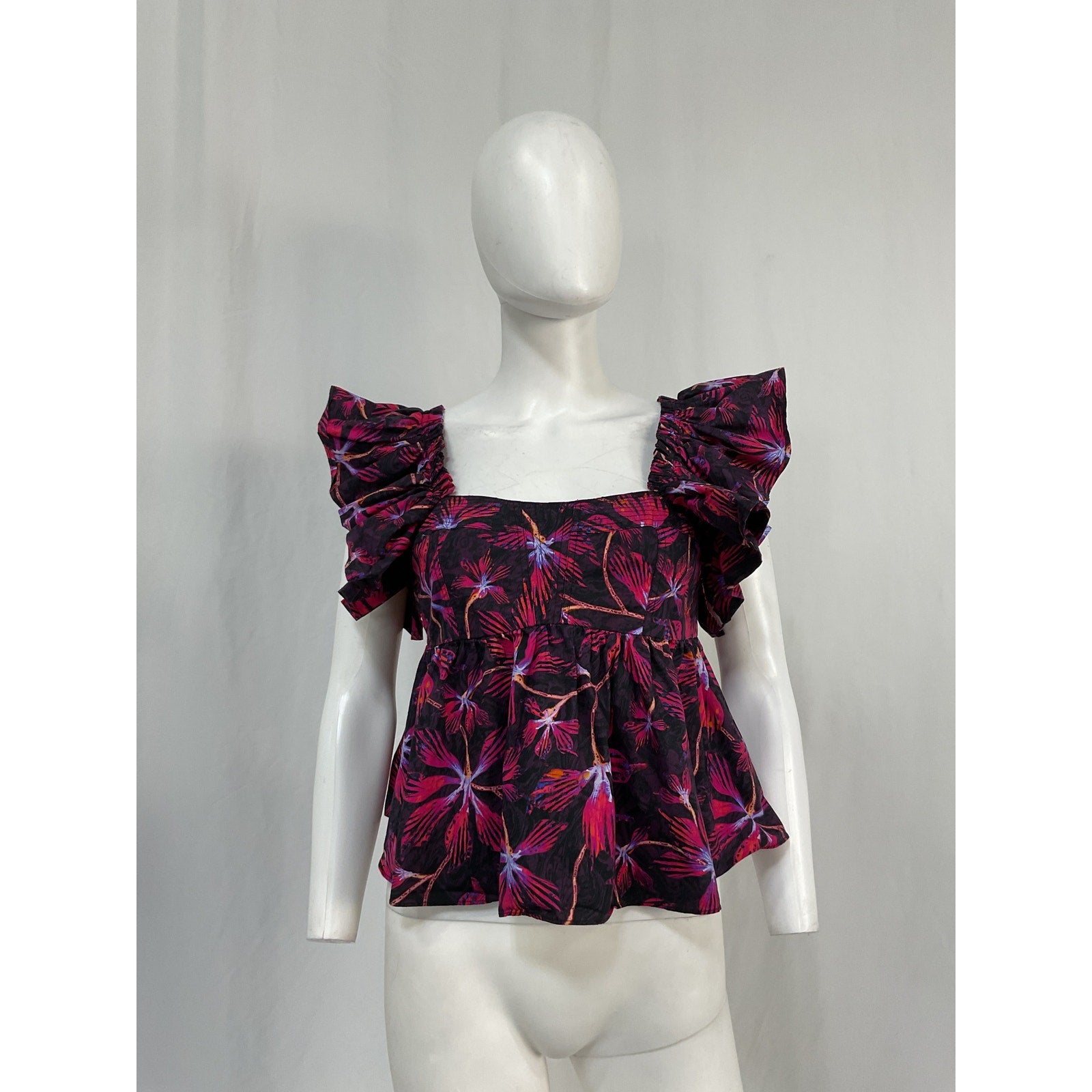 Ulla Johnson 'Romi' Purple Cotton Top Size 6