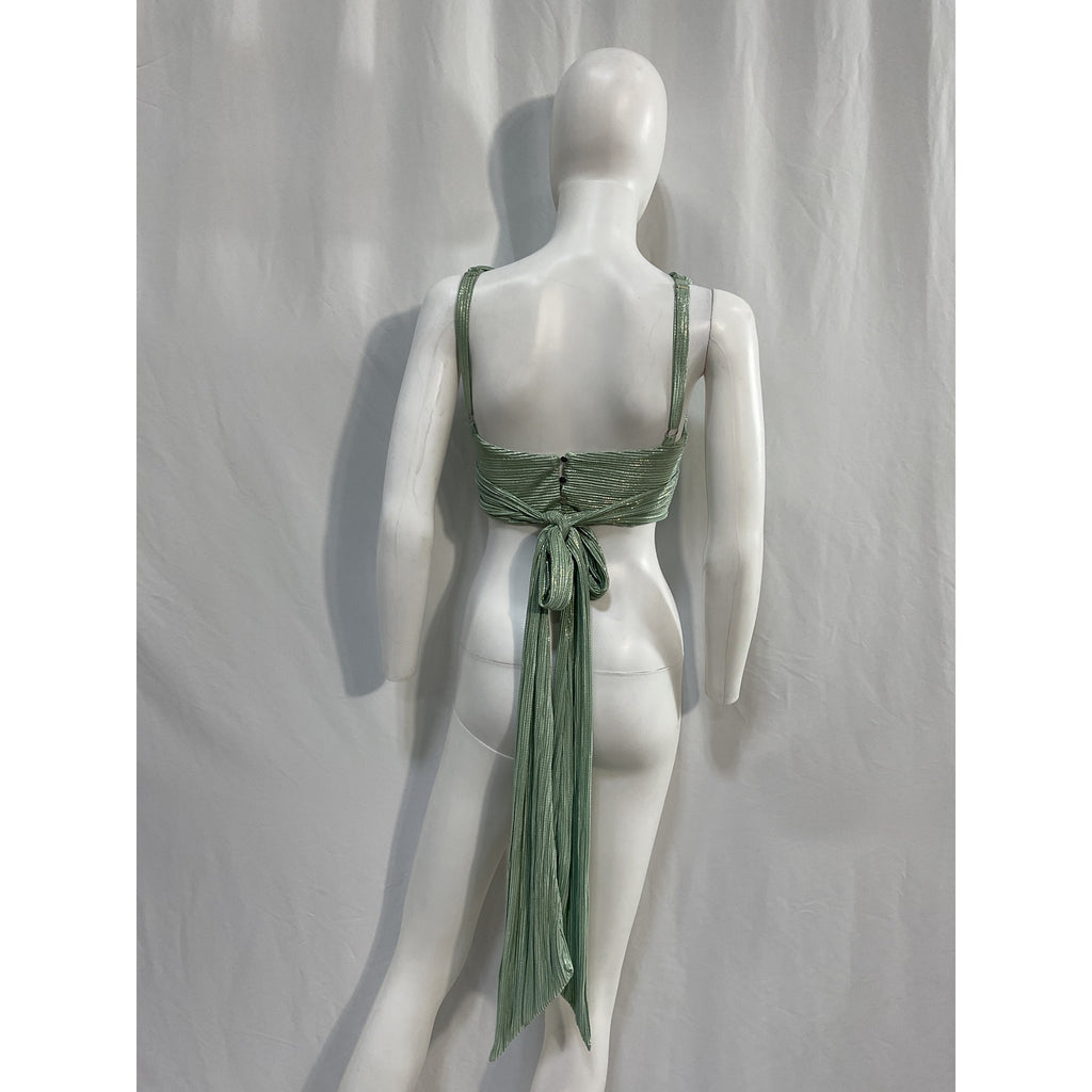 Sabina Musayev 'Savannah' Green Poly Top Size XS