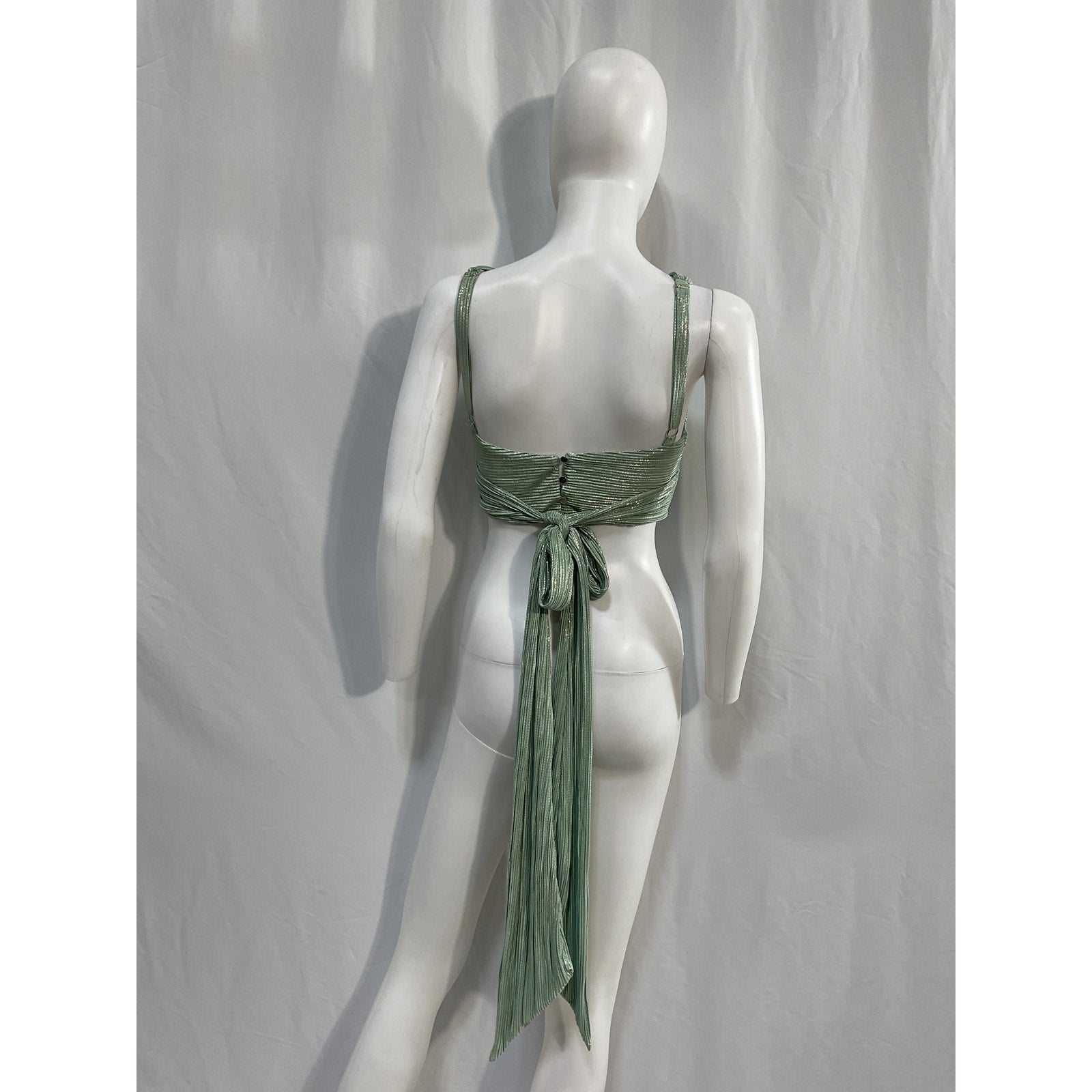 Sabina Musayev 'Savannah' Green Poly Top Size XS