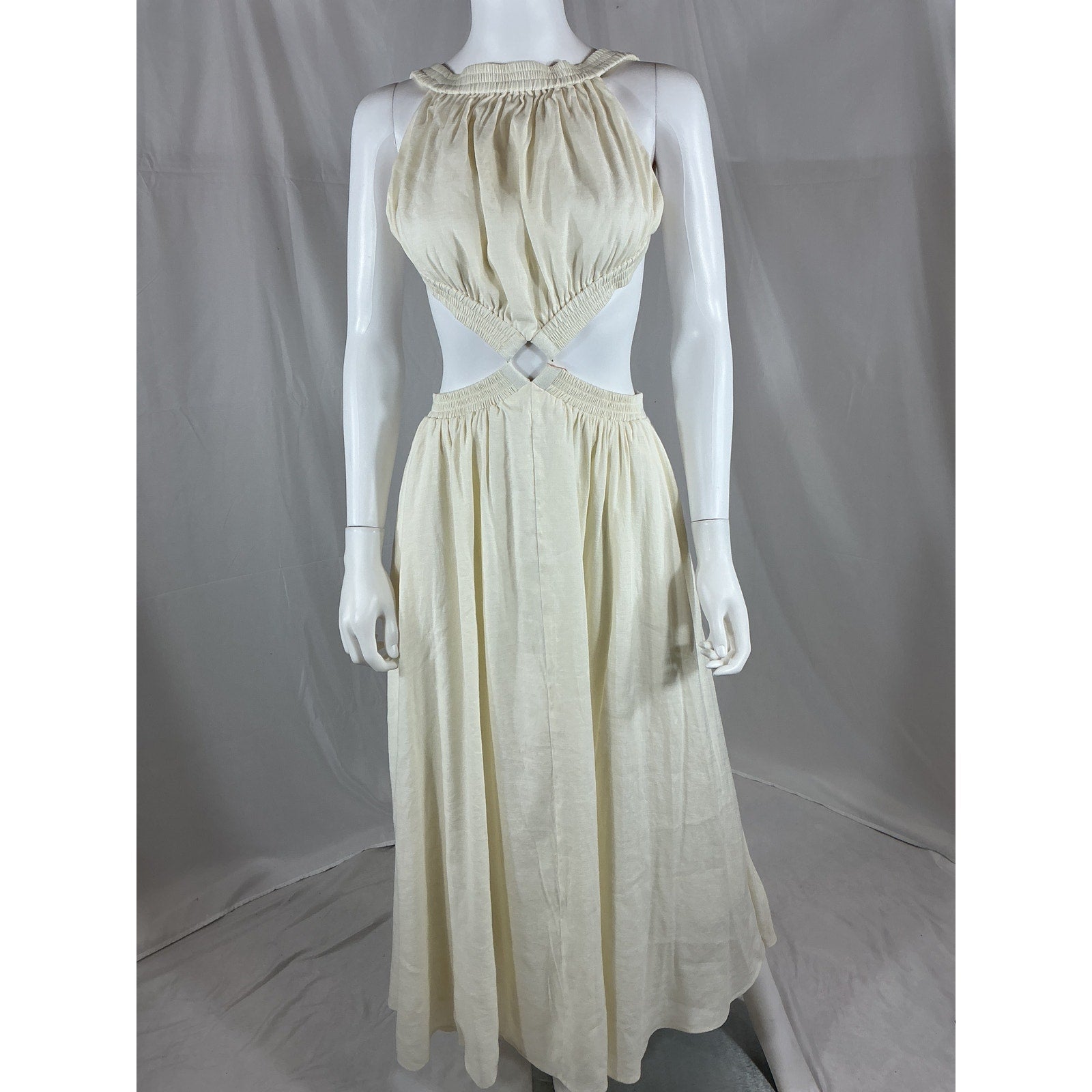 Cult Gaia 'Theia' White Linen Dress Size M