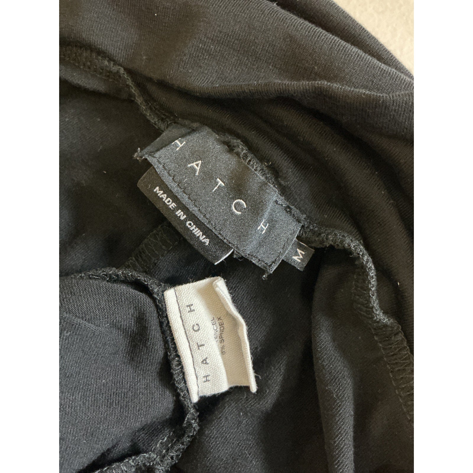 Hatch Black Tencel Over-Under-Easy-Pant Size M