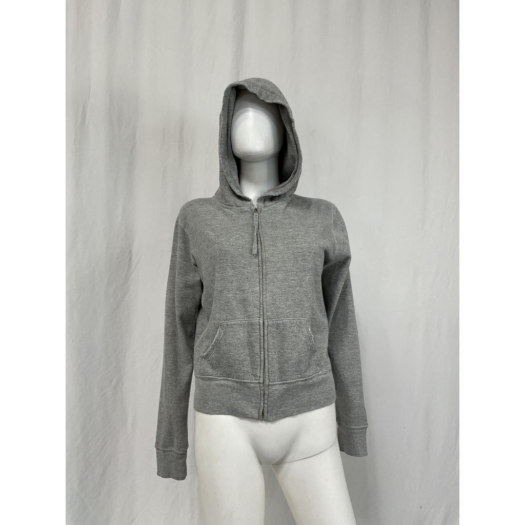 Nili Lotan 'Callie' Grey Cotton Zip Up Hoodie Size S