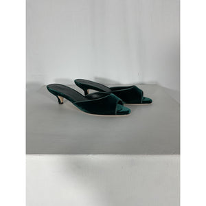 Dôen 'Callie' Green Velvet Mule Size 40