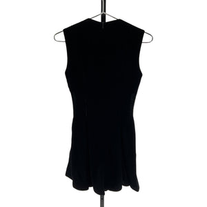 Maje Sleek Black Velvet Mini Dress Size 36 NWT